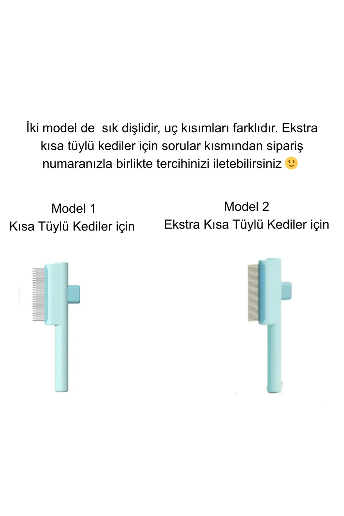 Miorapet Sık Dişli Basmalı Kedi Tarağı (tavşan tüyü gibi ipeksi kısa küçük tüyler için uygundur)