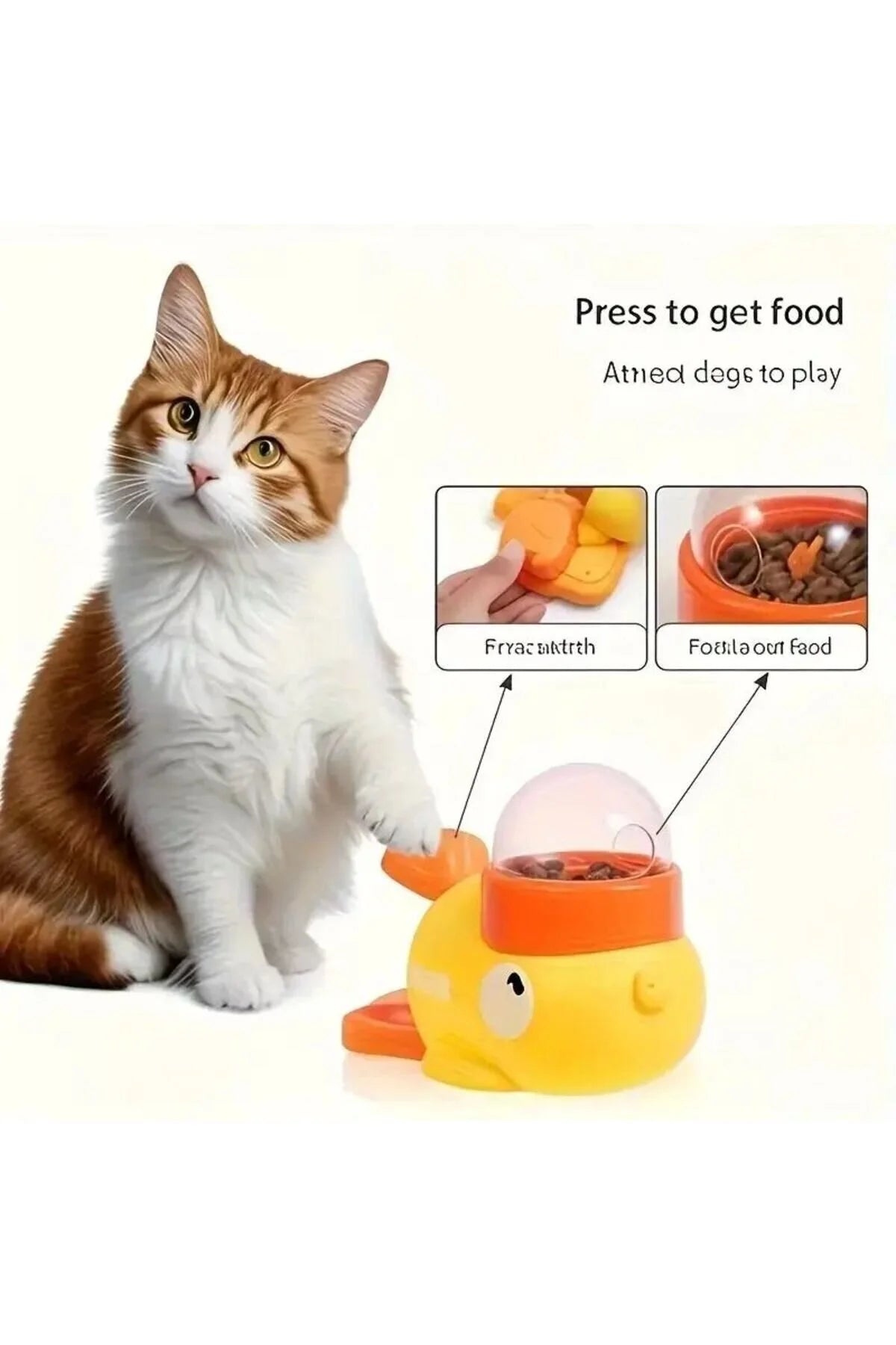 Miorapet Sevimli Ördek Kedi/Köpek Ödül Mamalı Zeka Oyuncağı