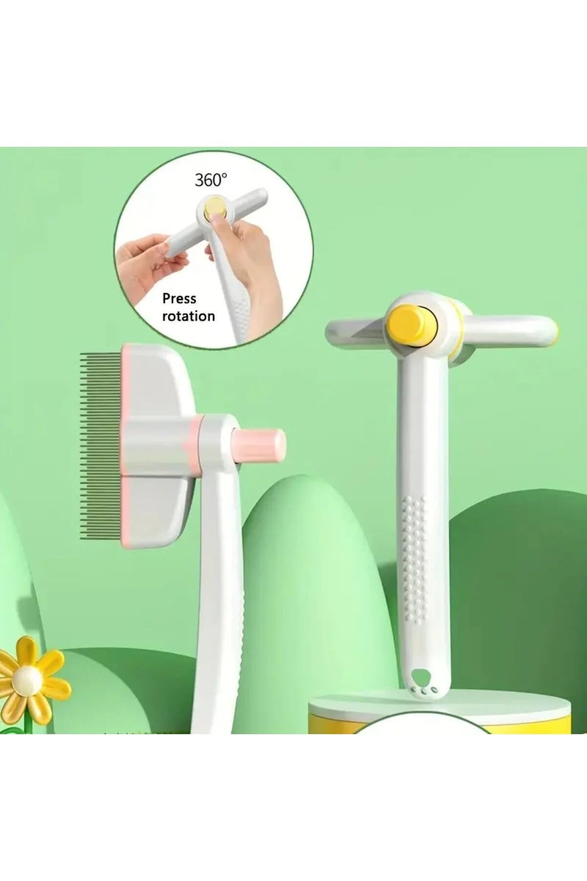 Miorapet Döner Başlıklı Kedi/ Köpek Tarağı